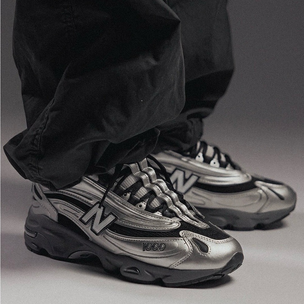 New Balance 1000 🔥 NB Black Silver Metallic Gray M1000EGR U052036 8 10 11.5 NEW - Picture 6 of 10